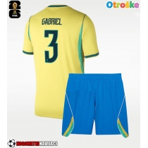 Otroške Nogometnih dresov Brazilija Gabriel Magalhaes #3 Domači SP 2026 Kratki rokavi (+ hlače)